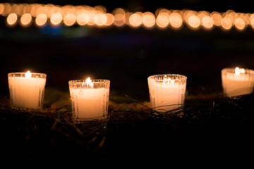 candles in the church