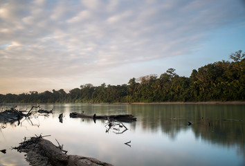 reflection of trees in the lake