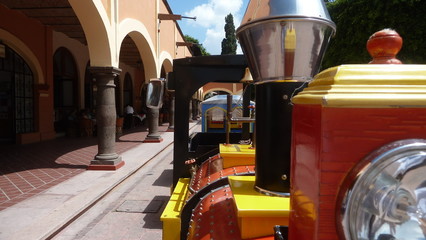 steam train on the railway station