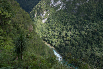 waterfall in the mountains