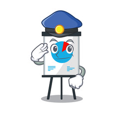 Police officer mascot design of corona graph wearing a hat