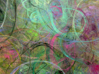 abstract chaotic fractal background 3D rendering illustration