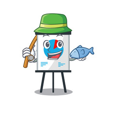 Cartoon design concept of corona graph while fishing