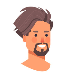 man head avatar beautiful human face male cartoon character portrait vector illustration