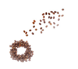 coffee beans. isolated on a white background