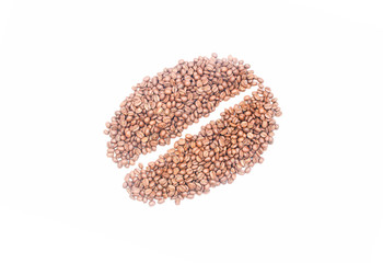 coffee beans. isolated on a white background