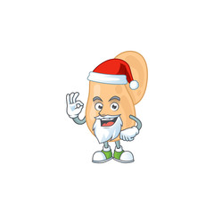Friendly sarcina Santa cartoon character design with ok finger