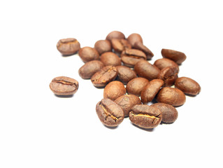 coffee beans. isolated on a white background