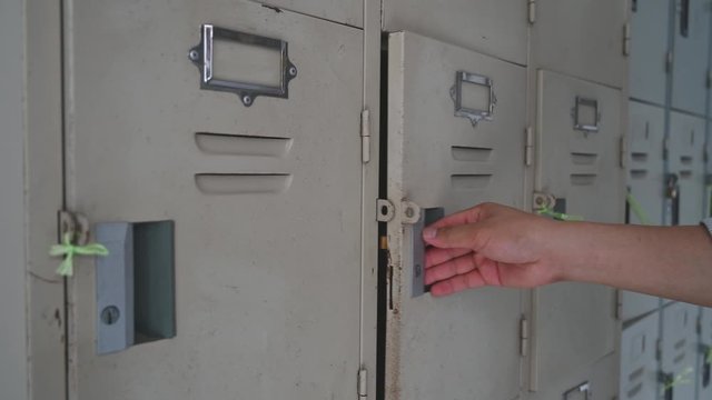 Employees use the hand to open the metal peeler