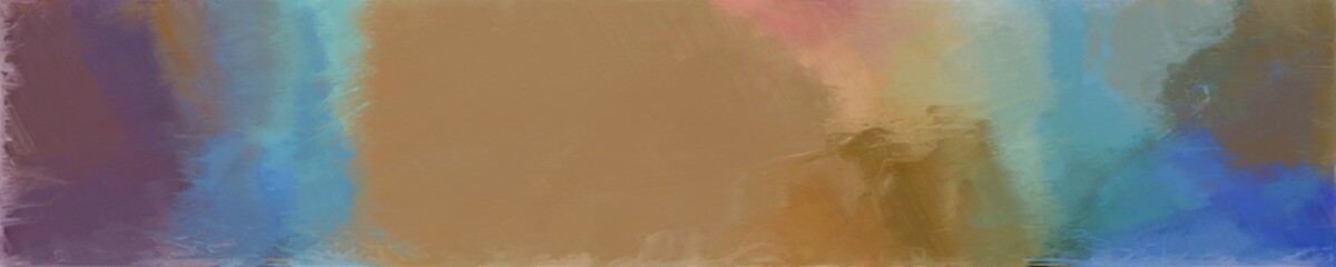 abstract natural long wide horizontal background with pastel brown, cadet blue and dim gray colors