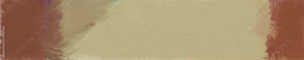 Poster abstract graphic element with natural long wide horizontal background with dark khaki, brown and pas