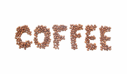 coffee beans  isolated on a white background