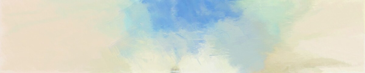 abstract long wide background with light gray, sky blue and pastel blue colors