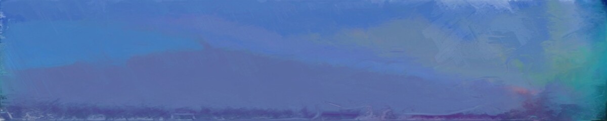 abstract natural long wide horizontal background with steel blue, teal blue and very dark blue colors