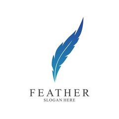 Feather logo design with modern concept