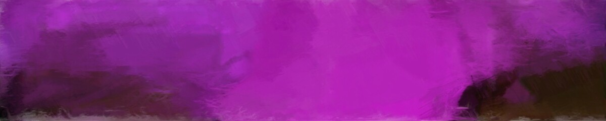 Obraz na płótnie Canvas abstract long wide horizontal background with moderate violet, dark orchid and very dark pink colors