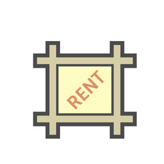 Land for rent vector icon design.