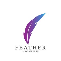 Feather logo design with modern concept