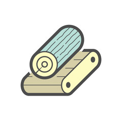 Plywood material and production industry vector icon design on white background.