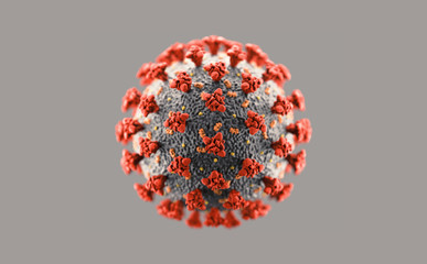 Coronavirus 2019-nCov SARS-CoV-2 outbreak 3d rendering