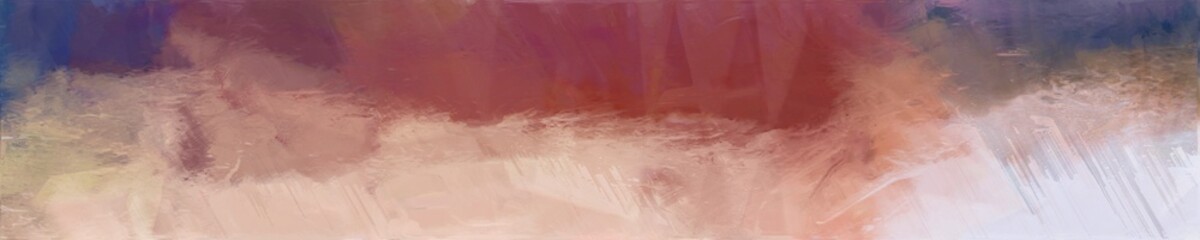 abstract graphic element with long wide horizontal background with pastel brown, dark slate blue and light gray colors