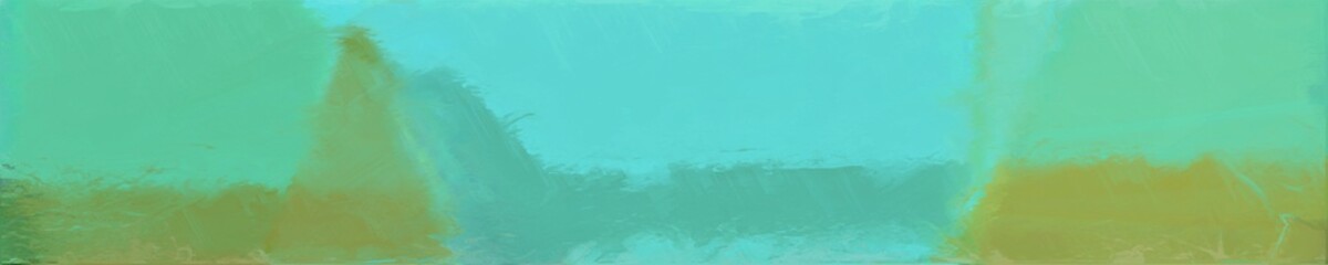 Obraz premium abstract graphic element with natural long wide horizontal background with medium aqua marine, moderate green and medium turquoise colors