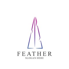 Feather logo design with modern concept