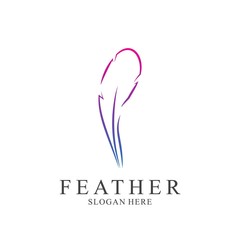 Feather logo design with modern concept