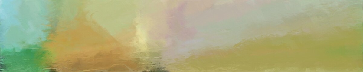 abstract natural long wide horizontal graphic background with dark khaki, medium sea green and pastel blue colors