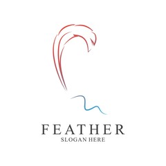 Feather logo design with modern concept