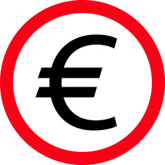 Euro sign, symbol, Vector illustration