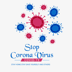 Vector illustration of a Background for Avoid Corona Virus Disease. COVID-2019.Save to Earth for Corona Virus Disease.