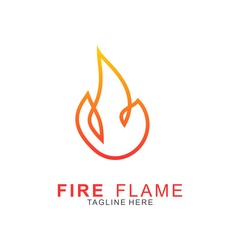 Fire logo with modern concept