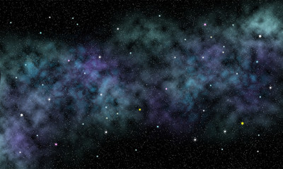 宇宙空間の星雲と銀河のファンタジー