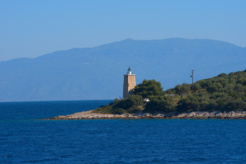 Fototapeta na wymiar Volos area, Greece, the villages of Trikeri, Ag. Kyriaki and the lighthouse of Trikeri