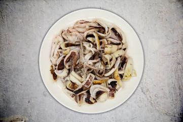 Roasted Squid or Calamari on Skewer.