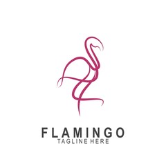 Obraz premium Flamingo logo with modern design