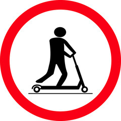 Scooter sign, symbol, Vector illustration