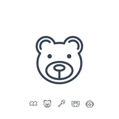 bear icon vector illustration for website and graphic design