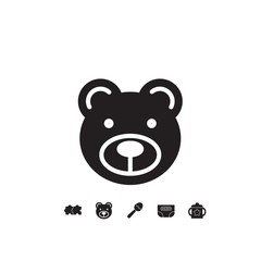 bear icon vector illustration for website and graphic design