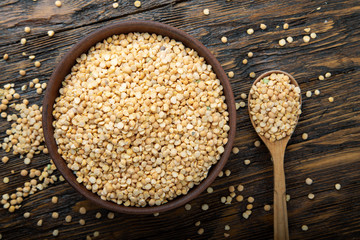 dry peas on the table
