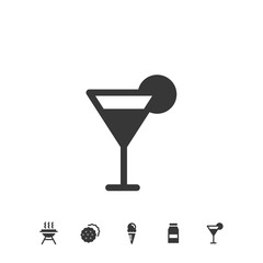 cocktail icon vector illustration for website and graphic design