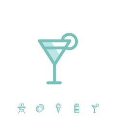 cocktail icon vector illustration for website and graphic design