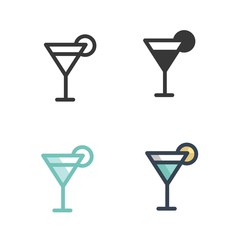 cocktail icon vector illustration for website and graphic design