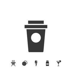 cup of coffee icon vector illustration for website and graphic design
