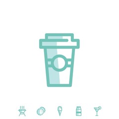 cup of coffee icon vector illustration for website and graphic design
