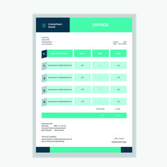 New Modern invoice template 