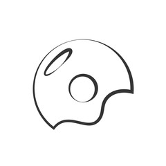 Doughnut icon vector illustration for website and graphic design