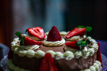 cake with strawberry