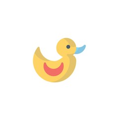 duck toy icon vector illustration for website and graphic design